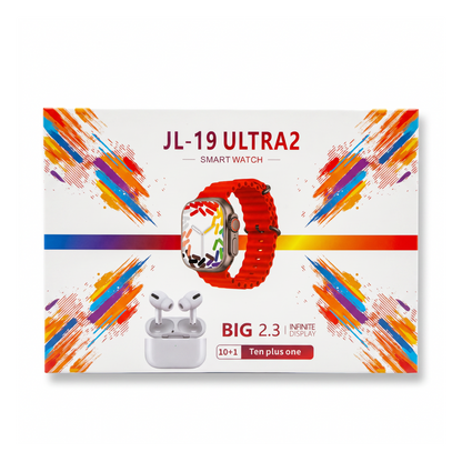 COMBO RELOJ + 7 PULSOS + AIRPODS JL-19 ULTRA 2