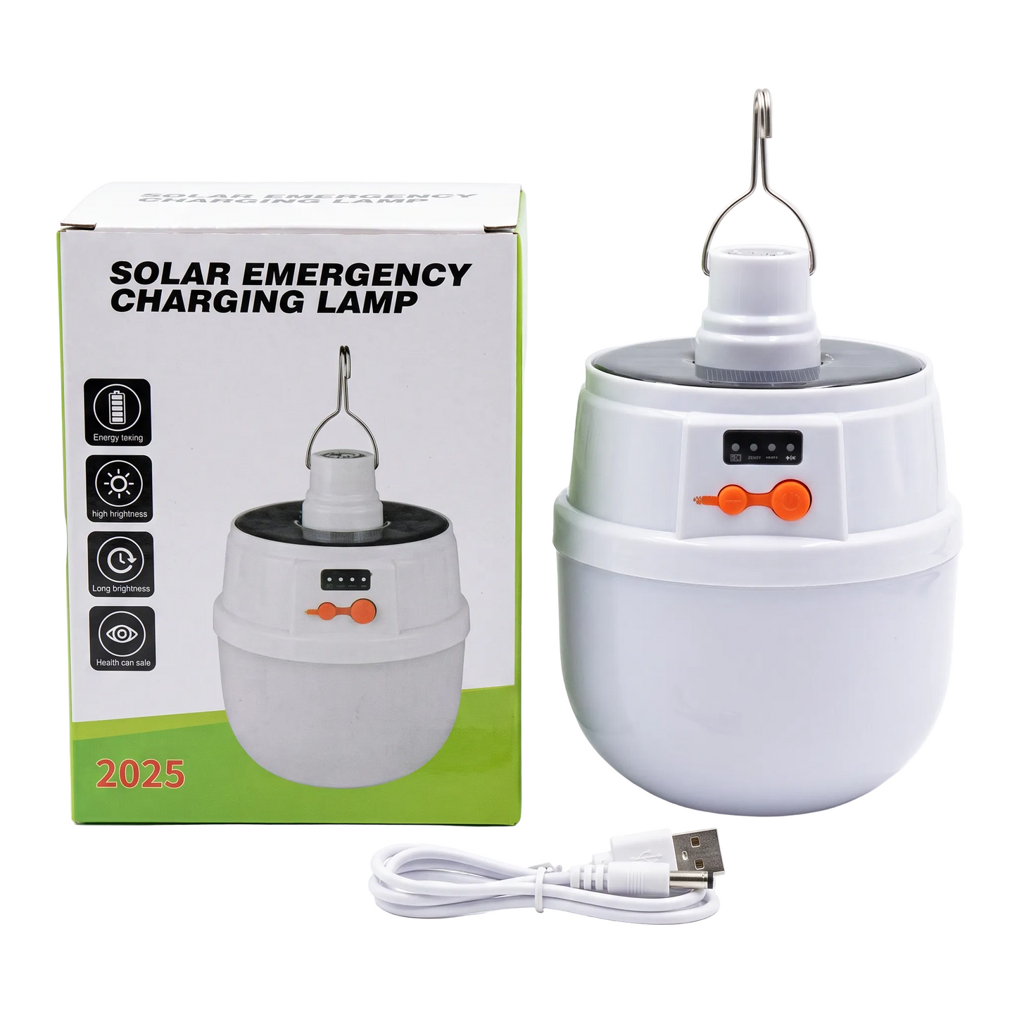 LAMPARA LED SOLAR CAMPING 2025