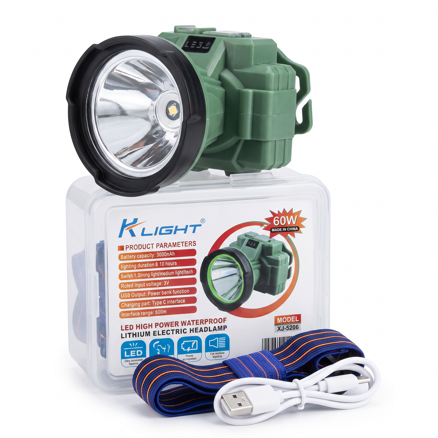 LINTERNA Y POWER BANK MINERA XJ-5206