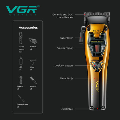 PELUQUERA VGR V-668 CON MALETIN