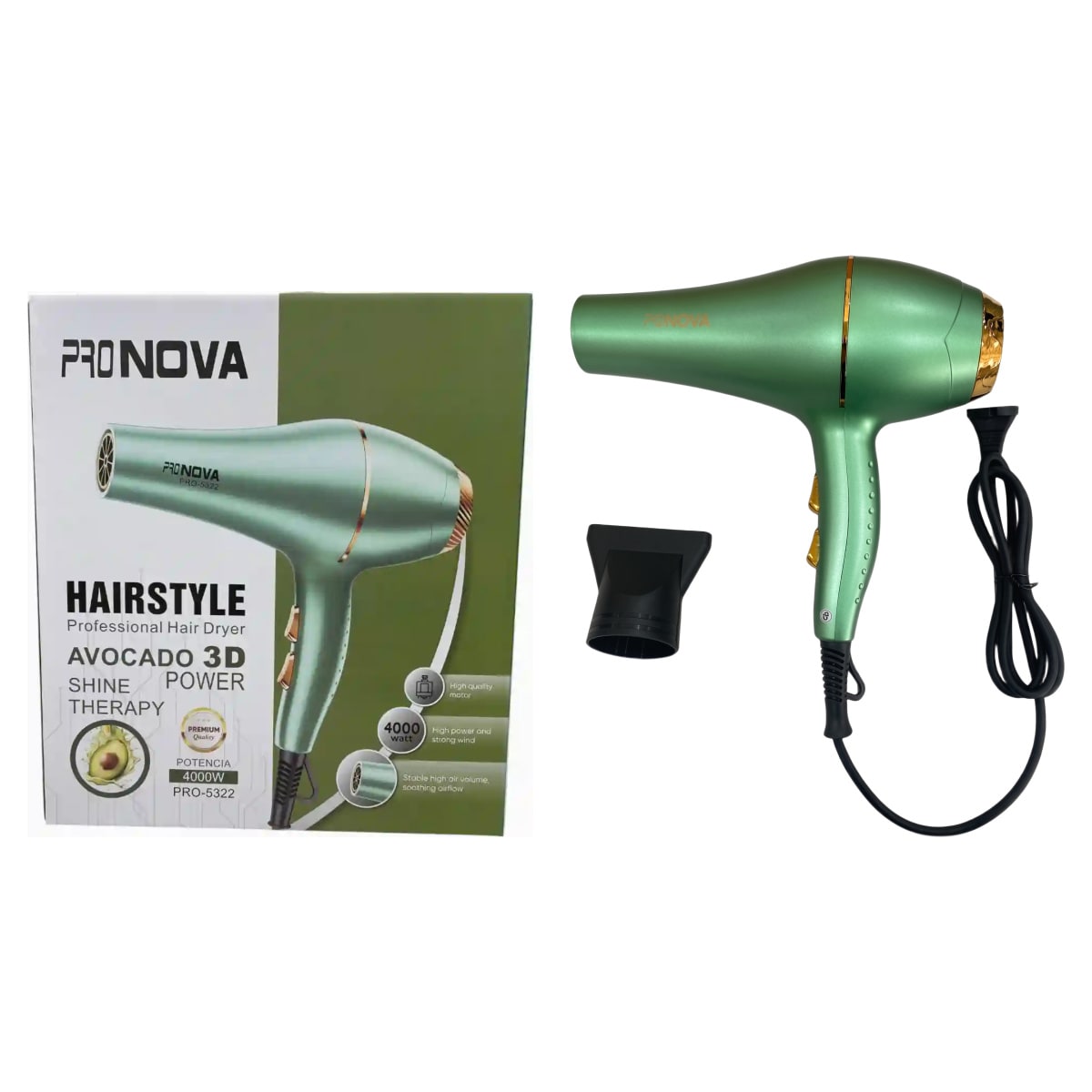 SECADOR PRONOVA AVOCADO 3D PRO-5322